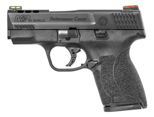 Smith & Wesson 11629 M&P 45 Shield Ported Performance Center 45 Automatic Colt Pistol (ACP) Double 3.3" 6+1/7+1 FOS NMS Black Polymer Grip/Frame Black Armornite Stainless Steel Slide