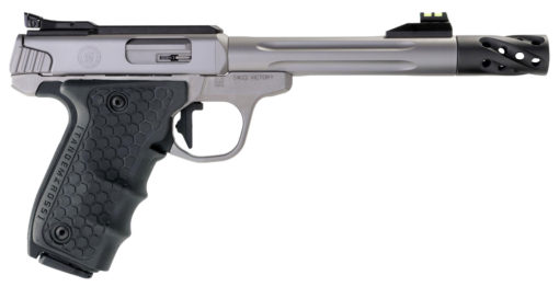 Smith & Wesson 12078 Performance Center Victory Target 22 LR 6" MB 10+1 Stainless Steel Tandemkross Black HiveGrip with Integrated Target Thumb Rest Grip