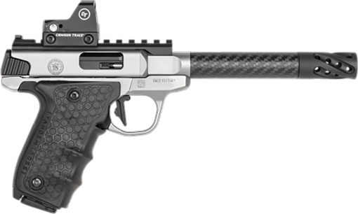 Smith & Wesson 12081 Performance Center Victory Target 22 LR 6" CF MB 10+1 Stainless Steel Tandemkross Black HiveGrip with Integrated Target Thumb Rest Grip Red Dot