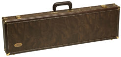 Browning 142840 Traditional Over/Under Shotgun Case 31.75" Fleece Interior Brown Wood with Vinyl Covering & Trim with Brass Accents