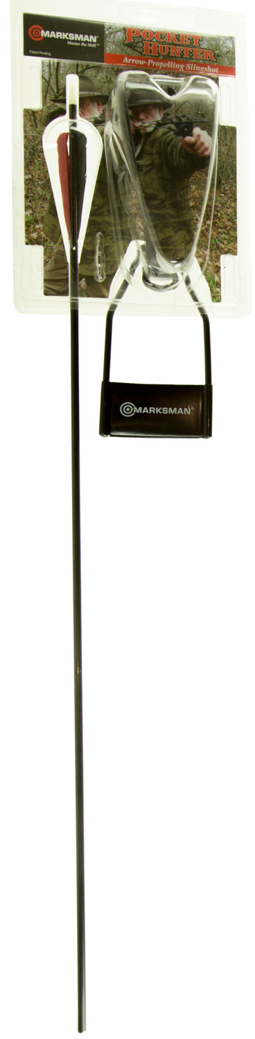 Marksman 3075 Marksman 3075 Pocket Hunter Slingshot Black Beefed-Up Band Black Molded Handle