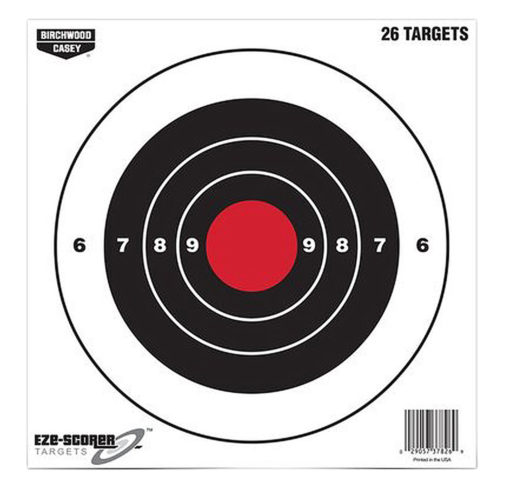 Birchwood Casey 37826 EZE-Scorer Bull's-Eye Bullseye Paper Target 8" x 8" 26 Per Pack