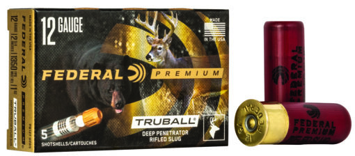 Federal PB127DPRS Premium Vital-Shok TruBall Deep Penetrator 12 Gauge 2.75" 1 oz Rifled Slug Shot 5 Bx/ 50 Cs