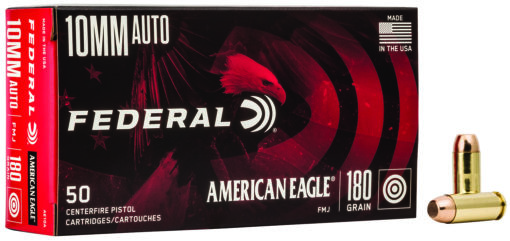 Federal AE10A American Eagle  10mm Auto 180 gr Full Metal Jacket (FMJ) 50 Bx/ 20 Cs