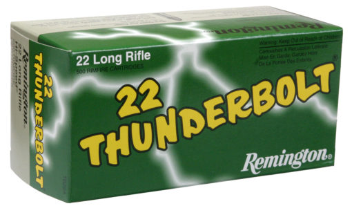 Remington Ammunition 21238 Thunderbolt  22 LR 40 gr Round Nose (RN) 50 Bx/ 100 Cs