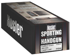 Nosler 44842 Sporting Handgun Revolver JHP 44 Caliber .429 240 GR 250 Per Box