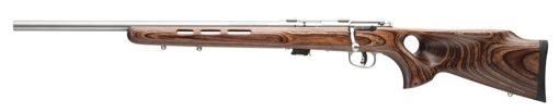 Savage Arms 25795 Mark II BTV 22 LR 5+1 Cap 21" Satin Stainless Rec/Barrel Natural Brown Laminate Fixed Thumbhole Stock Left Hand (Full Size)
