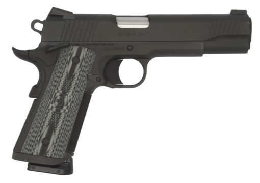 Colt Mfg O1080CCU 1911 Government Combat Unit 45 ACP 5" 8+1 Black PVD Stainless Steel Checkered & Scalloped Black G10 Grip