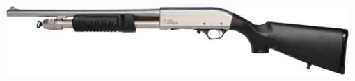 Iver Johnson Arms PAS12 PAS  Black Satin Pump 12 Gauge 18.50" 3" 4+1 Black Fixed Synthetic Stock