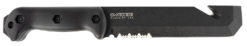 Ka-Bar BK3 Becker Tac Tool 7" Fixed Chisel w/Wire Cutter Part Serrated Black 1095 Cro-Van Blade Black Ultramid Handle