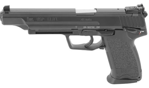 HK 81000367 USP V1 Elite SA/DA 45 ACP 6.02" 12+1 (2) Black Black Steel Long Black Polymer Grip