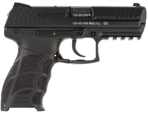 HK 81000105 P30 V1 Light LEM 9mm Luger 3.85" 10+1 (2) Black Black Steel Slide Black Interchangeable Backstrap Grip