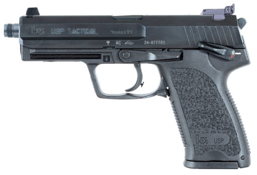 HK 81000348 USP Tactical V1 9mm Luger 4.86" TB 15+1 (3) Black Polymer Frame Black Steel Slide Black Polymer Grip