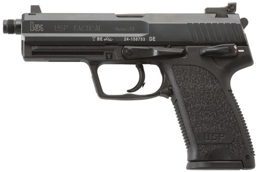 HK 81000347 USP Tactical V1 9mm Luger 4.86" TB 15+1 (2) Black Polymer Frame Black Steel Slide Black Polymer Grip