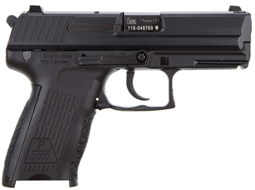 HK 81000041 P2000 V3 9mm Luger 3.66" 13+1 (2) Black Black Steel Slide Black Interchangeable Backstrap Grip