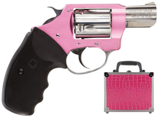 Charter Arms 53839 Undercover Lite Chic Lady 38 Special 5rd 2" High Polished Stainless Barrel & Cylinder Pink Aluminum Frame with Black Rubber Grip Includes Faux Alligator Case