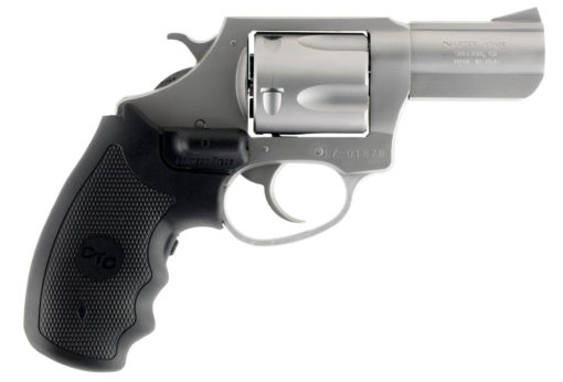 Charter Arms 74424 Bulldog  44 S&W Spl 5rd 2.50" Overall Stainless Steel with Black Rubber Grip Includes Crimson Trace Laser