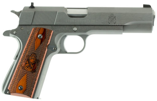 Springfield Armory PB9151L 1911 Mil-Spec 45 ACP 5" 7+1 Stainless Steel Crossed Cannon Cocobolo Grip