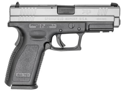 Springfield Armory XD9302 XD Service *CA Compliant 40 S&W 4" 10+1 Railed Black Frame Stainless Steel Slide Black Polymer Grip
