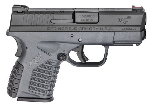 Springfield Armory XDS9339YE XD-S  9mm Luger Double 3.3" 7+1/8+1 Black Interchangeable Backstrap/Gray Frame Black Melonite Slide