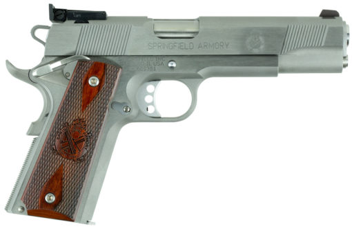 Springfield Armory PI9134LCA 1911 Loaded Target *CA Compliant 9mm Luger 5" 9+1 Stainless Steel Crossed Cannon Cocobolo Grip