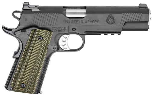 Springfield Armory PC9510L18 1911 TRP Operator 10mm Auto 5" 8+1 Black Black Carbon Steel Slide Dirty Olive G10 Grip