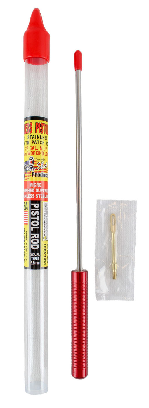 Pro-Shot 1PS-8-22/26 Micro-Polished Cleaning Rod .22 Cal and Up Pistol 8"