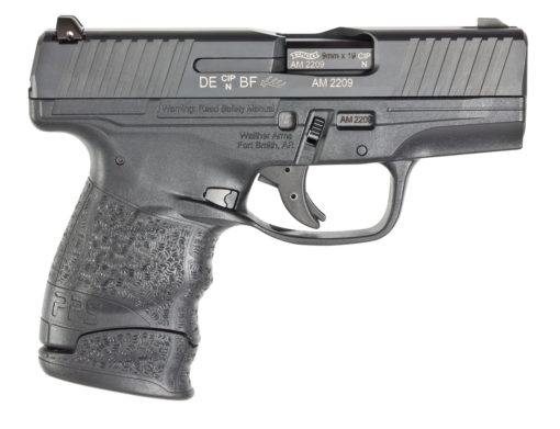 Walther Arms 2805961 PPS M2 9mm Luger 3.18" 7+1 Black Polymer Frame & Grip with Black Tenifer Steel Slide