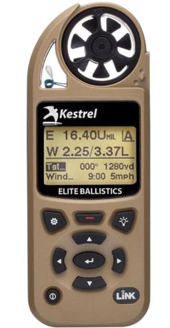 KestrelMeters 0857ALTAN 5700 Elite Weather Meter Tan AA Link Connectivity Applied Ballistics