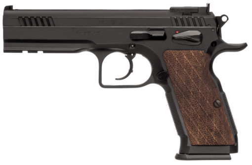 Tanfoglio 600595 Witness Elite Stock III 9mm Luger 4.75" 17+1 Black Blued Steel Slide Walnut Grip