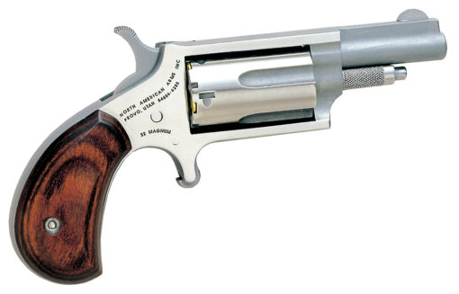 North American Arms 22M Mini-Revolver  22 Mag 5rd 1.63" Overall Stainless Steel with Rosewood Grip