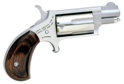 North American Arms 22MS Mini-Revolver *CA Compliant 22 Mag 5rd 1.13" Overall Stainless Steel with Rosewood Birdshead Grip