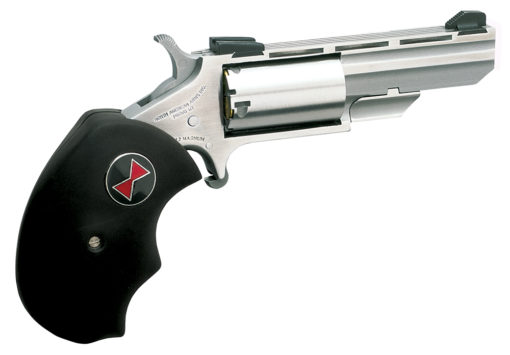 North American Arms BWL Black Widow  22 LR 5rd 2" Overall Stainless Steel with Black Oversized Rubber Grip & Fixed Sights