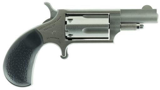 North American Arms 22MGRC Mini-Revolver  22 Mag 5rd 1.63" Overall Stainless Steel with Black Rubber Grip