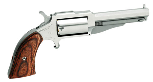 North American Arms 18603 1860 The Earl 22 Mag 5rd 3" Overall Stainless Steel with Rosewood Boot Grip