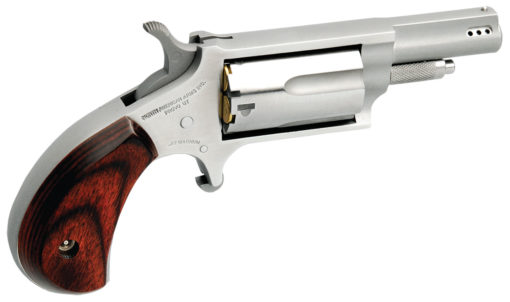 North American Arms NAA22MP Mini-Revolver  22 Mag 5rd 1.63" Ported Stainless Steel Barrel Stainless Steel Cylinder & Frame with Rosewood Birdshead Grip