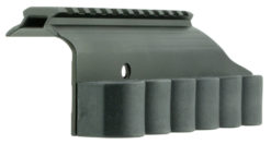 TacStar 1081029 Sidesaddle Rail Mount  Shotgun 12 Gauge Black Polymer w/Aluminum Mounting Plate with Rail Mossberg 500 and 590 models