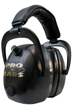 Pro Ears PEG2RMB Gold II Electronic Muff 30 dB Over the Head Black Ear Cups with Black Headband & Gold Logo for Adults 1 Pair