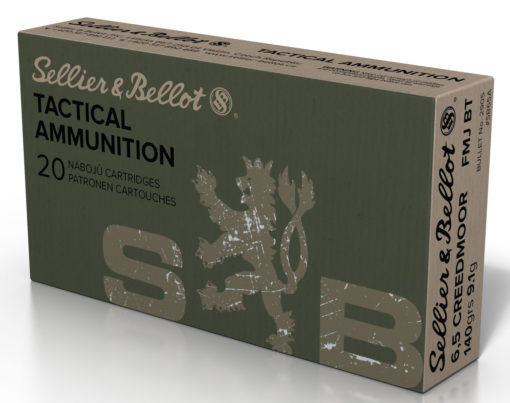 Sellier & Bellot SB65A Rifle  6.5 Creedmoor 140 gr Full Metal Jacket Boat-Tail (FMJBT) 20 Bx/ 25 Cs