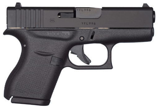 Glock PI4350201 G43 Subcompact 9mm Luger 3.41" 6+1 Black Polymer Frame & Grip with Black Steel Slide