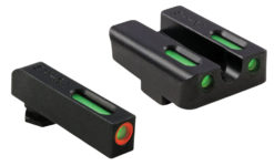 TruGlo TG-13GL1PC TFX Pro  Square Tritium/Fiber Optic Green with Orange Outline Front/U-Notch Green Rear Low Set Nitride Fortress Frame for Most Glock (Except MOS Variants)