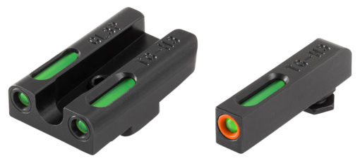 TruGlo TG-13GL3PC TFX Pro  Green Square with Orange Outline Front & Green U-Notch Rear Tritium/Fiber Optic Nitride Fortress Frame for Glock 42