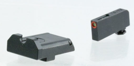 TruGlo TG-13GLAPC TFX Pro  Adjustable Square Tritium/Fiber Optic Green with Orange Outline Front/U-Notch Green Rear Nitride Fortress Frame for Most Glock (Except MOS Variants)
