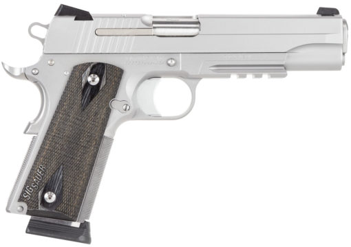 Sig Sauer 1911R45SSSCA 1911 Full Size *CA Compliant 45 ACP 5" 8+1 Overall Stainless Steel with Blackwood Grip