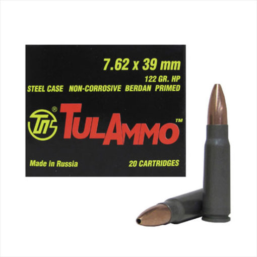 Tulammo UL076240 Rifle  7.62x39mm 122 gr Full Metal Jacket (FMJ) 40 Bx/ 25 Cs