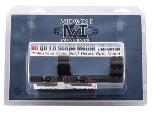 Midwest Industries MIQD1SM QD Offset Mount  Black Hardcoat Anodized Any w/Rail Quick Detach 1" Tube Standard/Offset Picatinny Rail Mount Aluminum