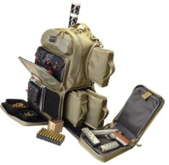 G*Outdoors GPS-T1913BPT Tactical Range Backpack Tall Tan 1000D Polyester with Removable Pistol Storage