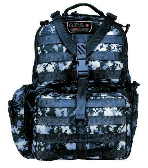 G*Outdoors GPS-T1612BPG Tactical Range Backpack Gray Digital 1000D Polyester with Removable Pistol Storage