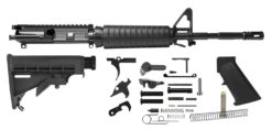 Del-Ton Inc RKT100 Heavy Carbine Rifle Kit  5.56x45mm NATO 16" M4 Profile Chrome Moly Vanadium Barrel 7075-T6 Anodized Aluminum Rec with A2 Flash Hider
