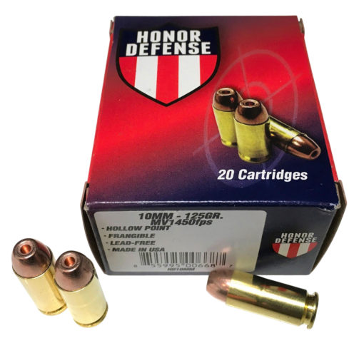 Honor Defense HD10MM Honor Defense  10mm Auto 125 gr Hollow Point Frangible 20 Bx/ 25 Cs